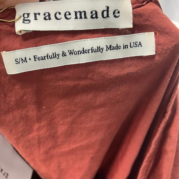 Gracemade Miriam Organic Cotton Dress Womens Small/Medium Relaxed Red‎ Clay - Picture 10 of 15